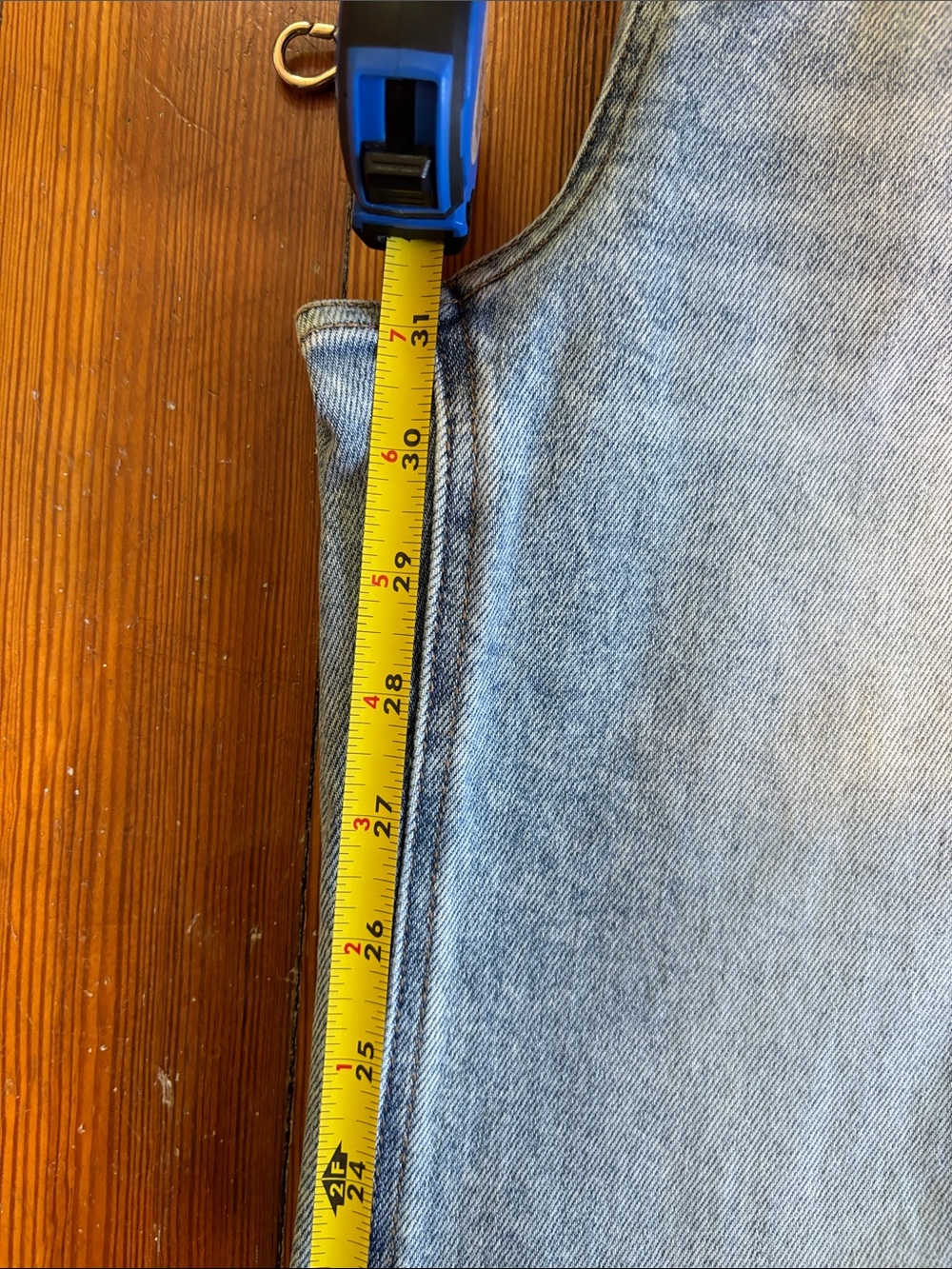 VERVET - Light Blue Wide Leg Distressed Jeans - Size 26 - Picture 9 of 9
